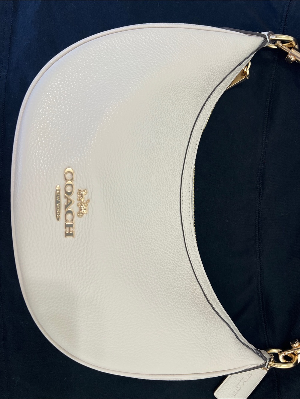 Coach Cream Leather Crescent 90’s Style Bag